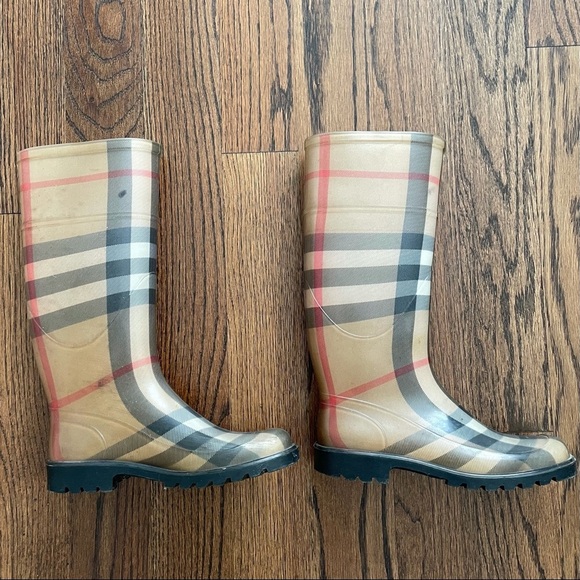 Authentic Burberry Nova Check Plaid Rain boots 5/35 - Picture 3 of 12